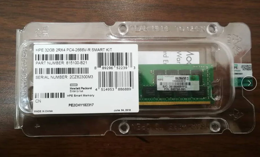 HPE 32 Гб 2RX4 PC4-2666V-R Интеллектуальный набор