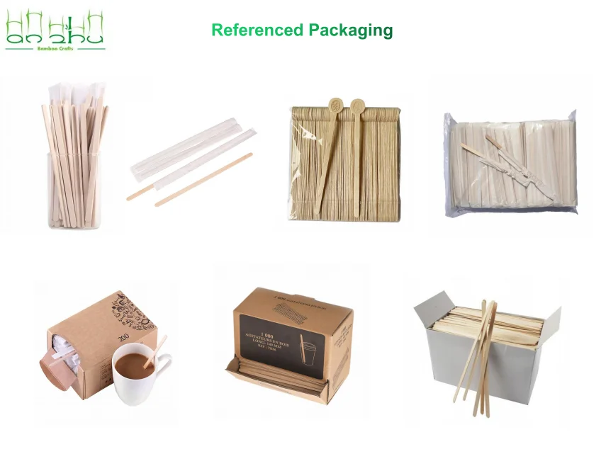 Eco friendly food grade disposable bamboo wooden tea coffee stirrer sticks