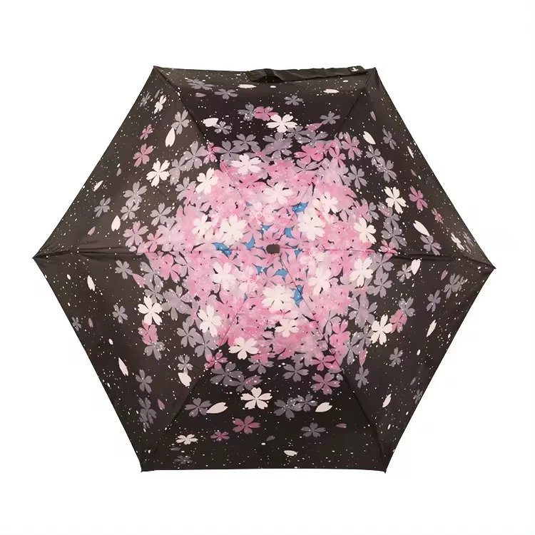 China Manufacturer Lightweight Portable Water Proof Sun Protection Uv Umbrella 5 Fold