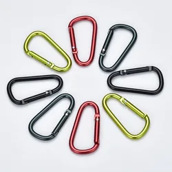Customized colorful Keychain Carabiner Snap Lock Hook Tool Aluminum D Shape Rock Climbing Carabiner for leash