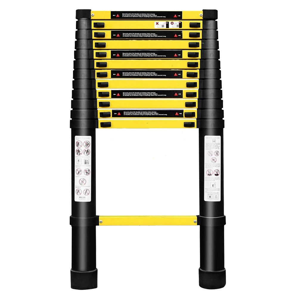 EN131 Multi-Position Pro Ladder 12.5 Ft 13 Steps Aluminum Telescopic Extension Ladder escadas telesc