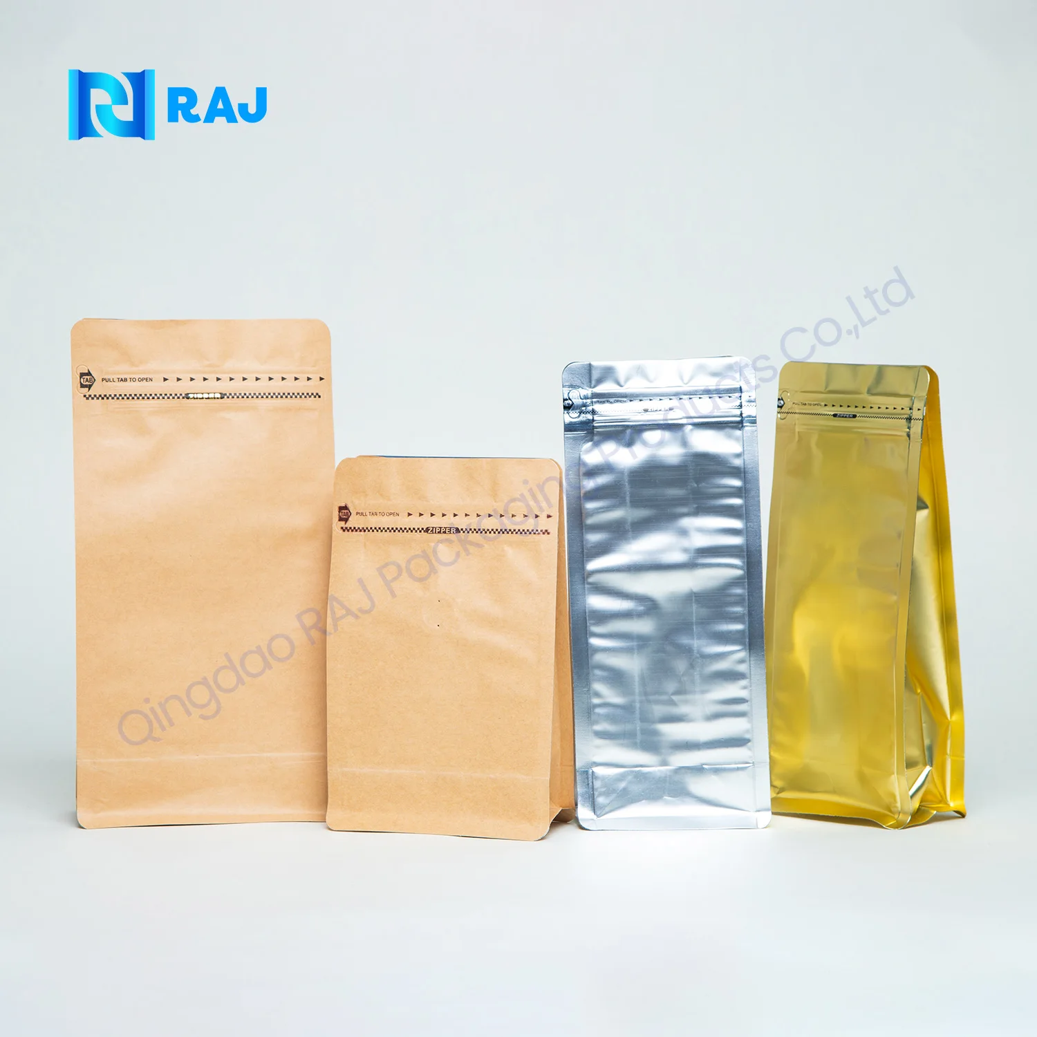 Custom Printed 250g 500g 1kg Flat Bottom Stand Up Coffee Beans Packaging Ziplock Coffee Pouch with degassing valve