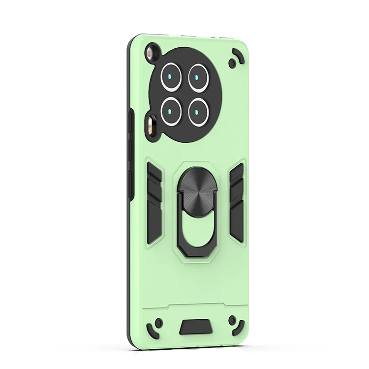 360 rotate ring heavy duty hard armor Case with ring holder kickstand magnetic car mount protective case for Infinix Smart 9