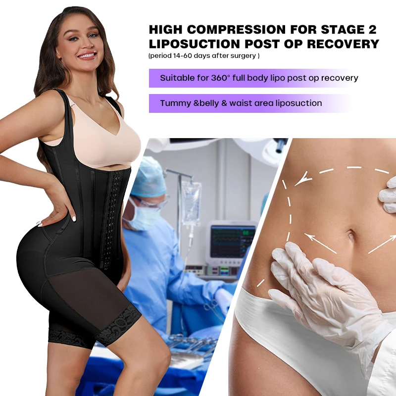 High Compression Liposuction Garments Stage 1 Bbl Post Sugery Moldeadora Md Reductor Fajas Para Mujer Colombianas Shapewear