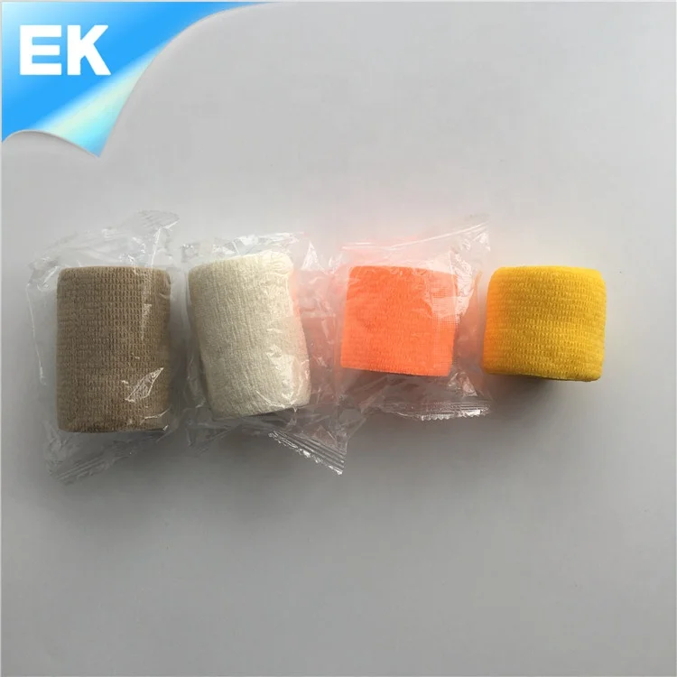 Disposable colored cohesive bandage with CE/ISO 13485