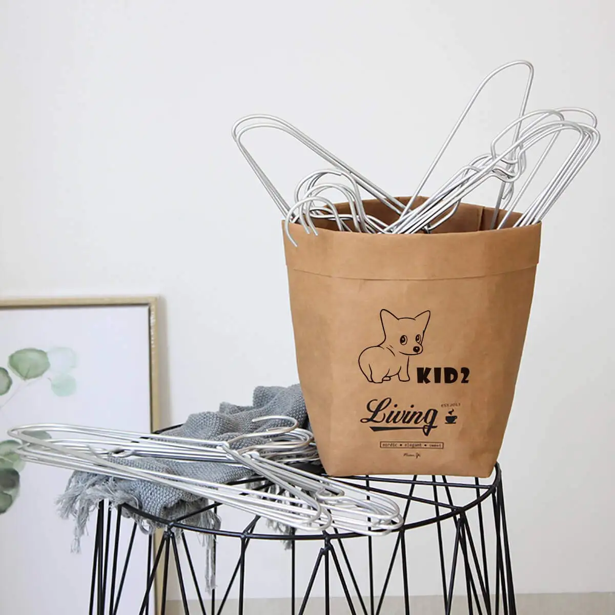 2022 new design durable metal hanger silver color clothes hanger