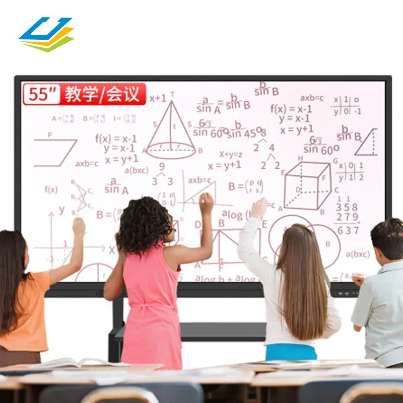 Multifunctional android or x86 ops OS pen/finger touch screen wall mounted portable mobile smart interactive board for classroom