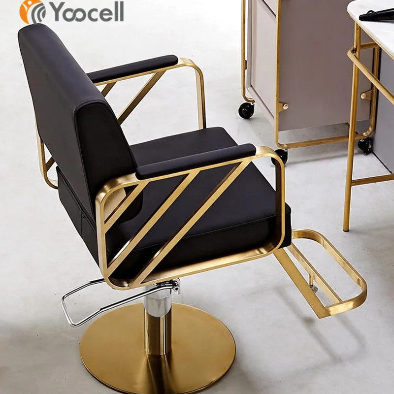 Yoocell New Design Fashion Modern Make up Chair Hair Salon Steel Styling Hairdressing Chair on Sale