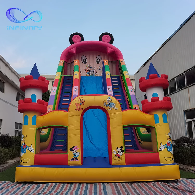 Factory price 11m inflatable giant slides commercial grade inflatable dry slide inflatable slide for adults