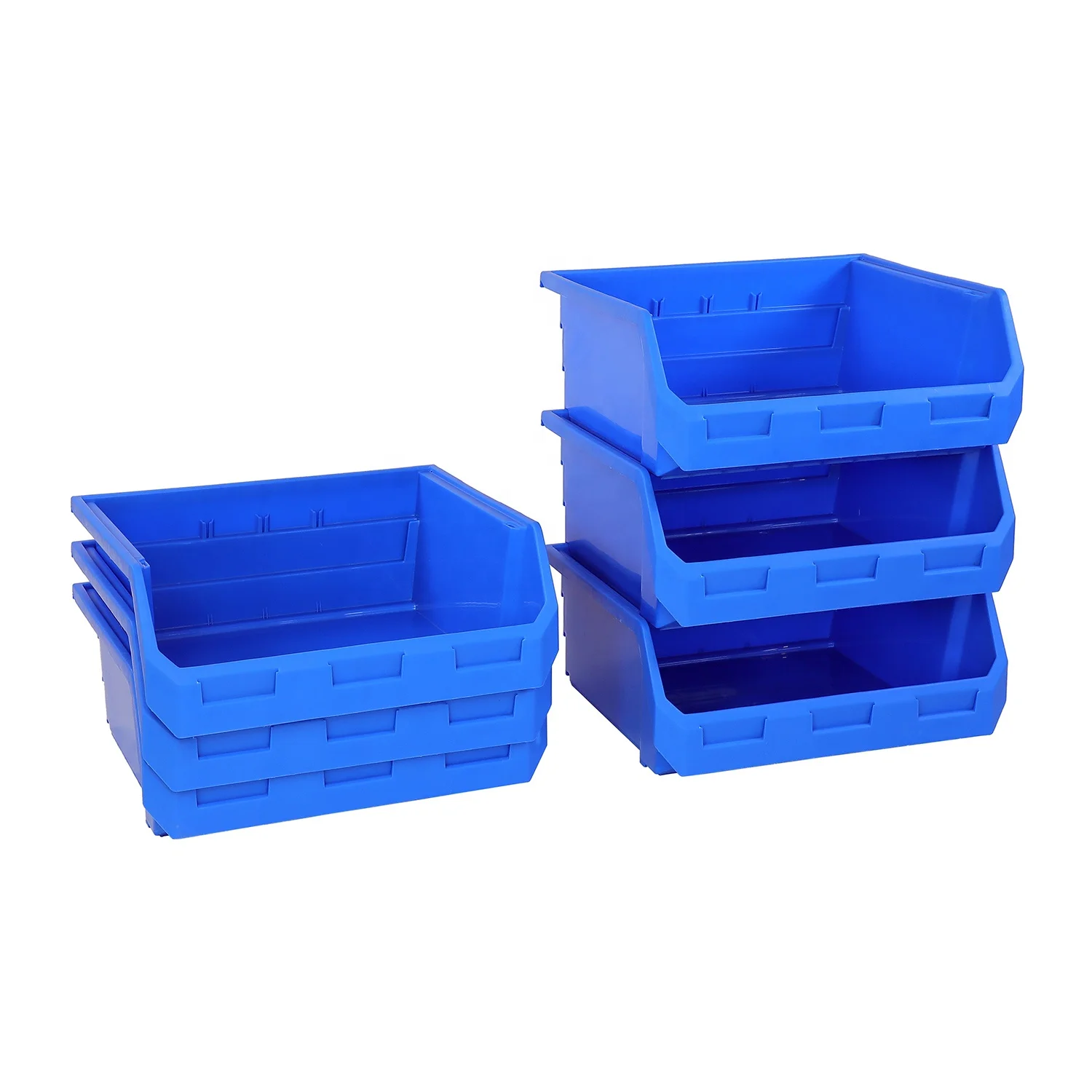 100% PP material passed test stack and hang bins for industry  multi size plastic storage bin stackable