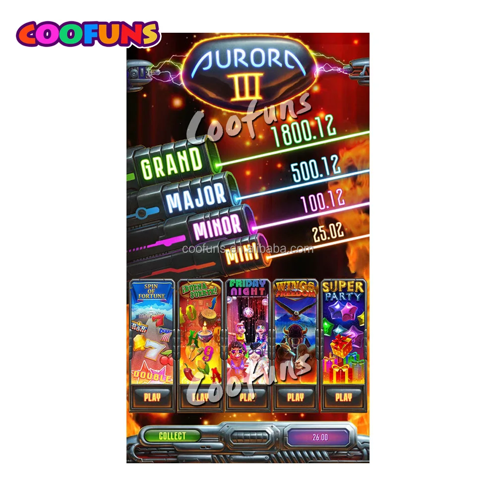 Newest Multi Game 5 in 1 Aurora World Famous Skill Game for Sale