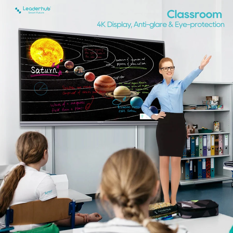 Leaderhub 86 Inch Digital Touch Screen Interactive Whiteboard Smart Board  For School Teaching