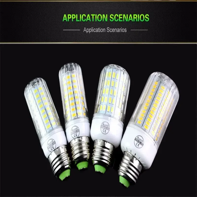 LED corn lamp E27 home use 220V 24 36 48 56 69 72 LEDs Replace Compact Fluorescent Lamp Home Spotlight