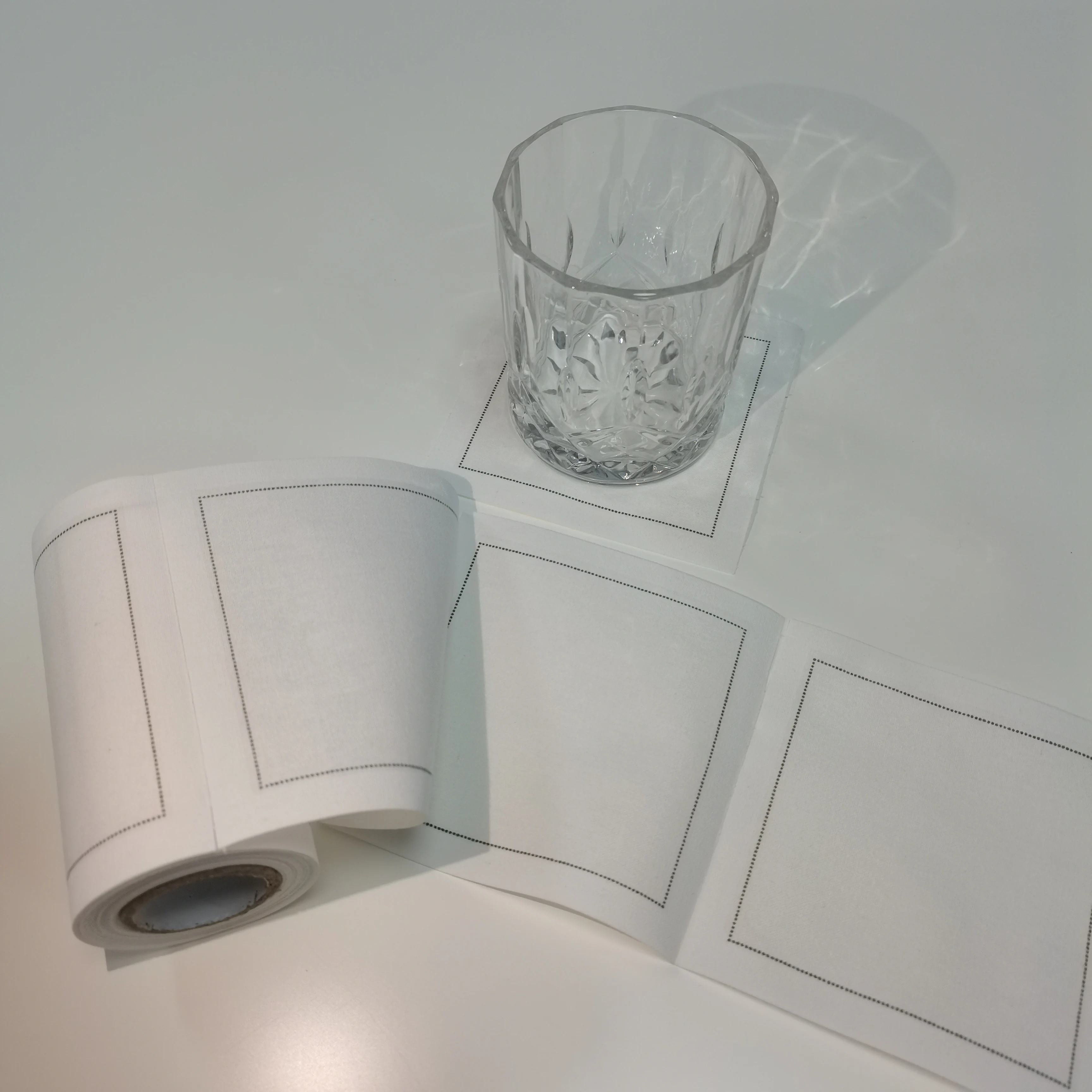 Eco-friendly roll napkin 10.7*10.7 cotton Wedding Napkins Linen Cotton Gauze Tear Off Napkins