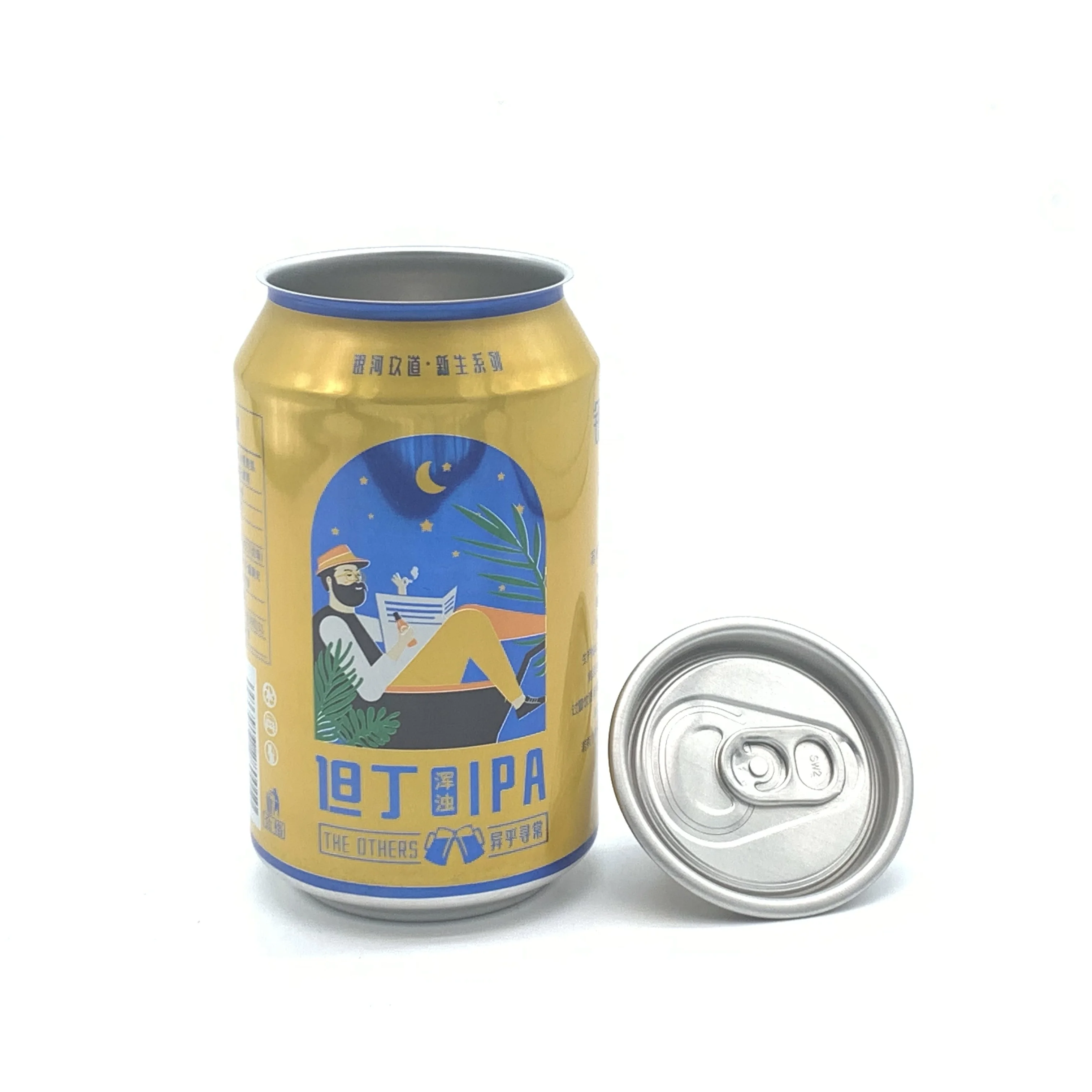 wholesale 8oz 12oz 190ml 450ml empty printed metal can blank recycling aluminum foil cans with eoe lids