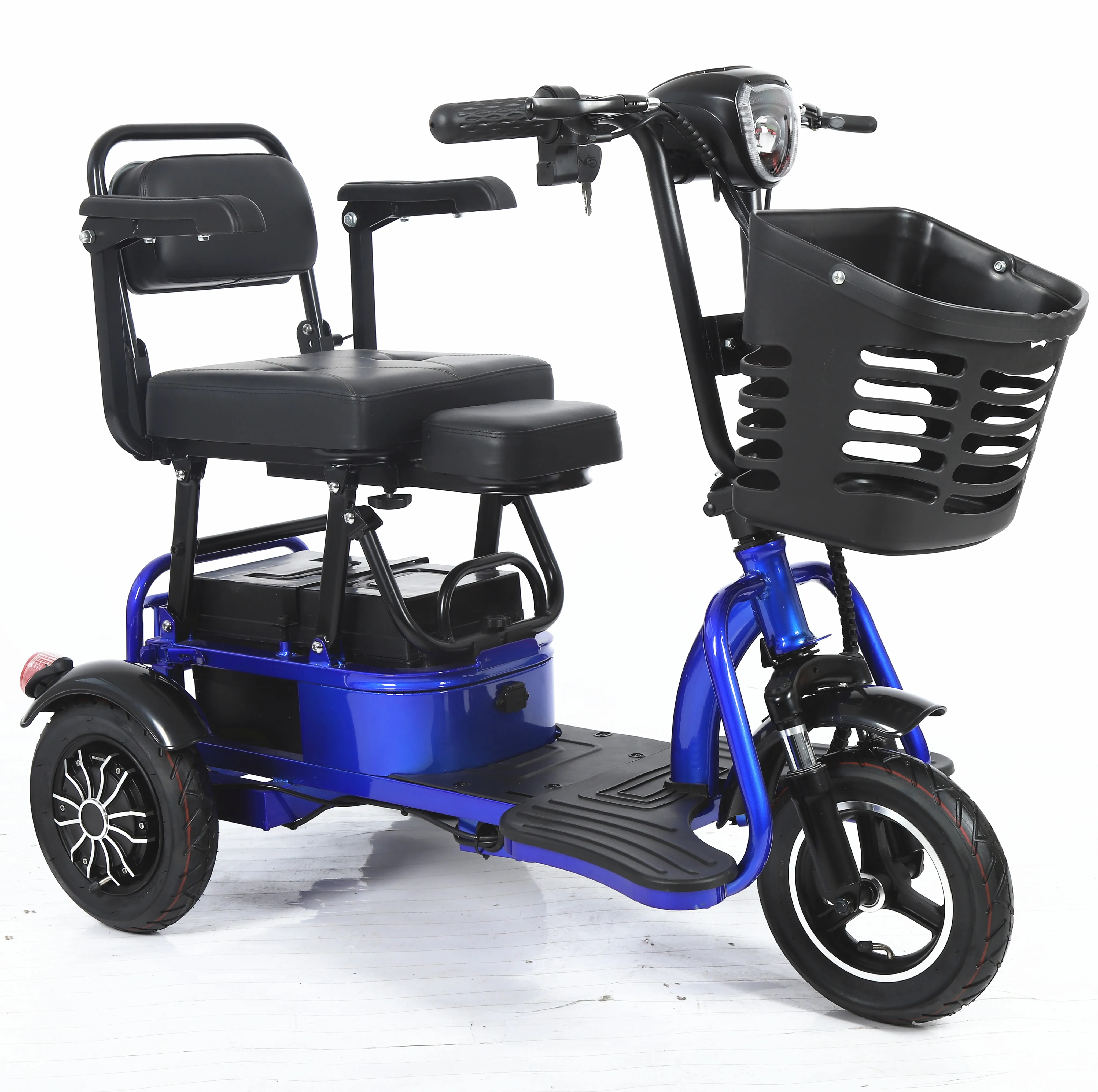 wholesale V3 new model Electric Mini Tricycle for two people mini tricycle electric bike 3 wheel