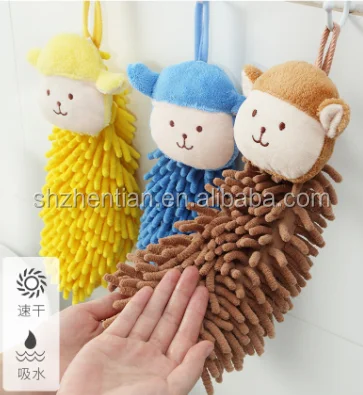Hand towel can be hung cute hand towel thick absorbent no hair wipe hand cloth