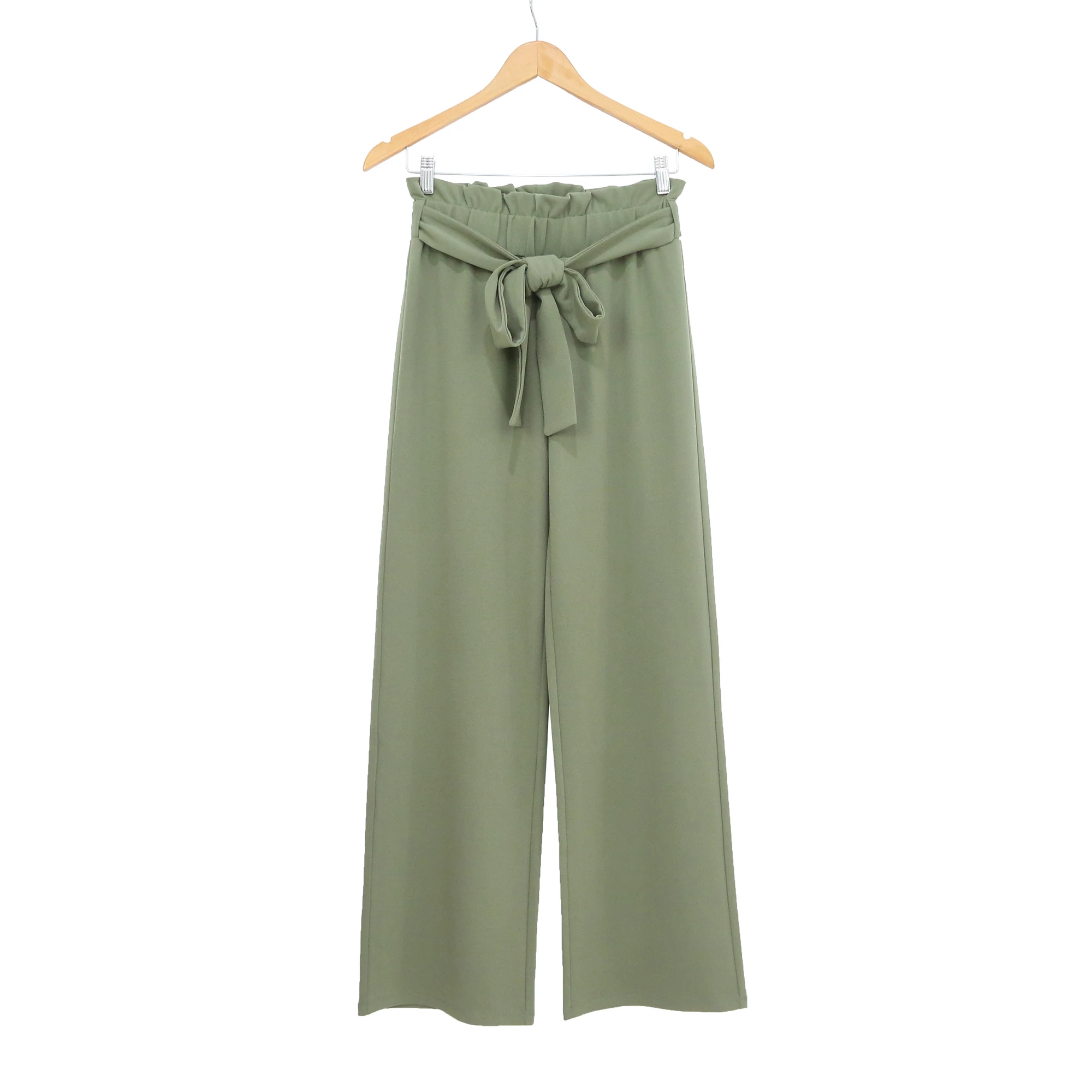 Women Chic Fashion Office Wear Straight Pants Custom Female Vintage High Waist Zipper Dress Pants