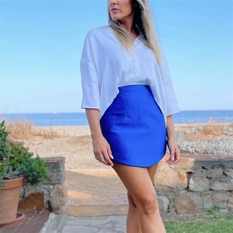 High Quality Satin Short Skirts Women Vintage Sexy Mini Women Green Red New Year Elegant Skirts High Waist A Line