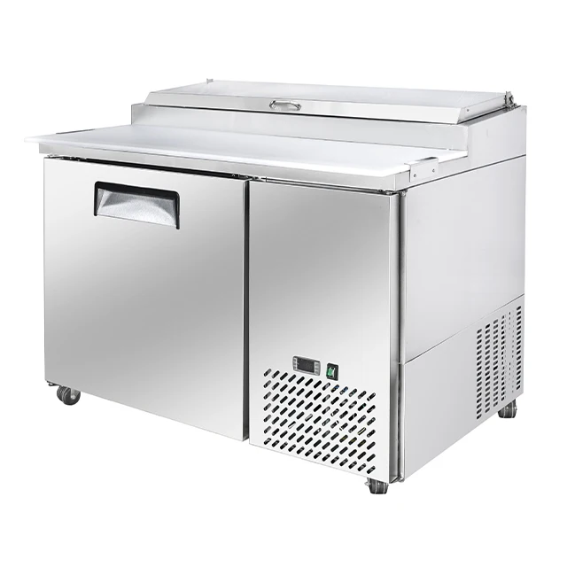 High Quality 304 Stainless Steel Commercial Pizza Refrigerator Fridge Refrigerator Salad Table