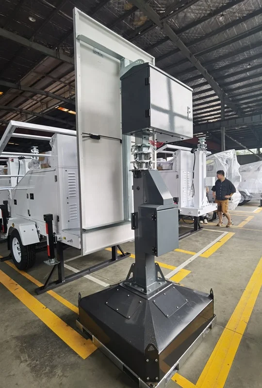 Практичный Телескопический Мачтовый Блок 4 5 м солнечная башня видеонаблюдения с 460 Вт Высокоэффективная панель