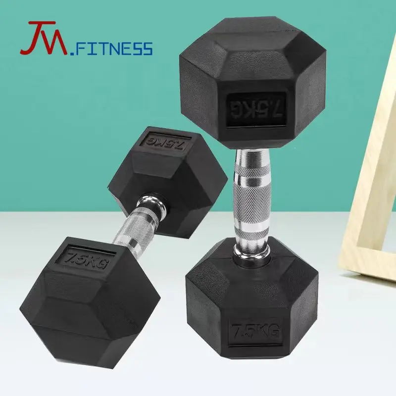 gimnasio workout dumbbells set lbs 10 kg 50kg barbell dumbbells hexagon dumbbell design