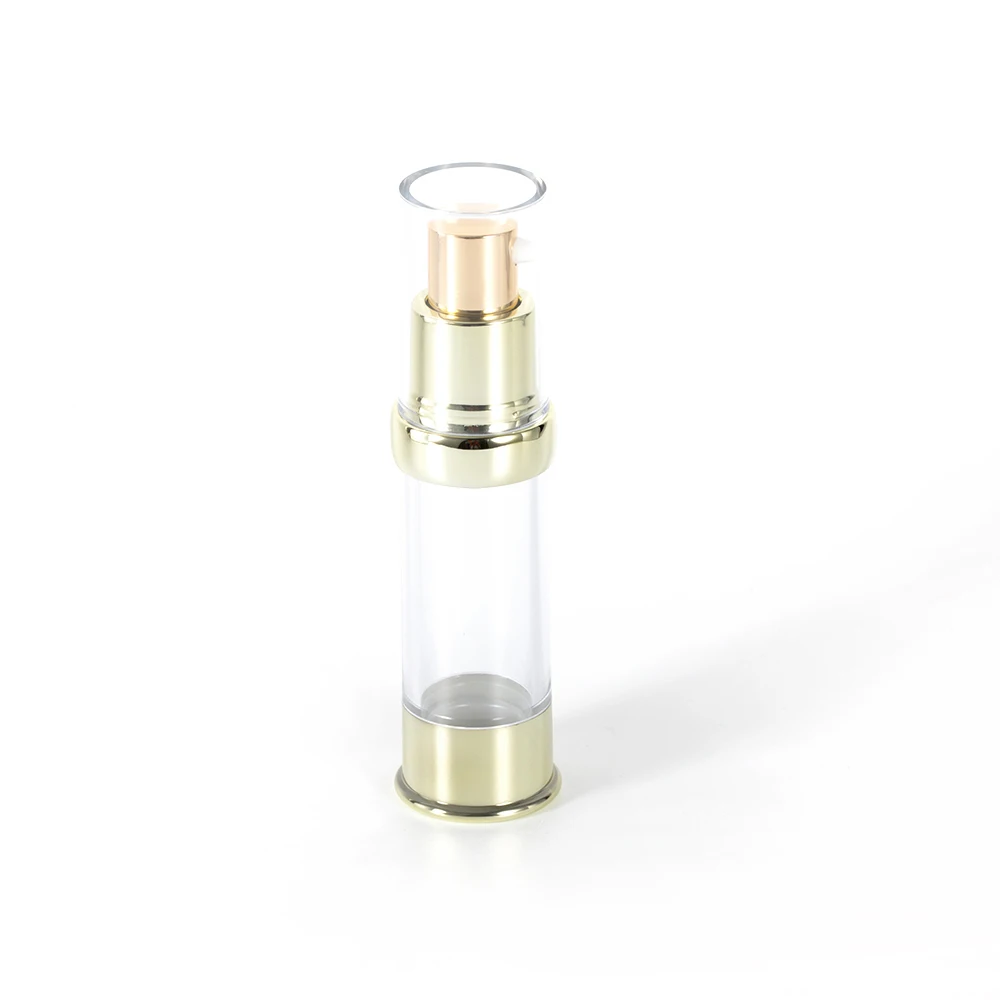 
empty plastic cosmetics packaging airless bottle 10ml 15ml 20ml 