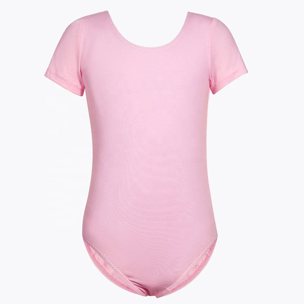 Pink Leotards Ballet for Girls Classic Short Sleeve Ballet Dance Gymnastics Dress Ballerina Tutu Outfit Stage Dance Wear