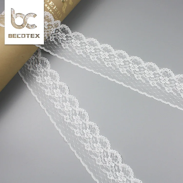 2023 elastic floral narrow lace trimming for Apparel/Lingerie