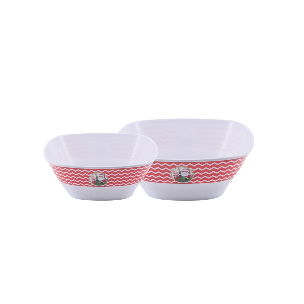 Factory Supplier Christmas Space Print Melamine Mixing Bowls Melamine Fruit Salad Serving Bowl Dinner Table Set