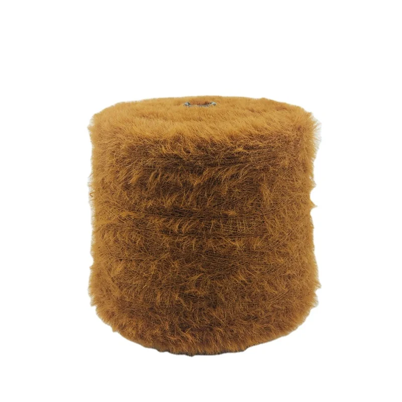 Chinese hot sale good quality 100% nylon imitation mink fur feather yarn