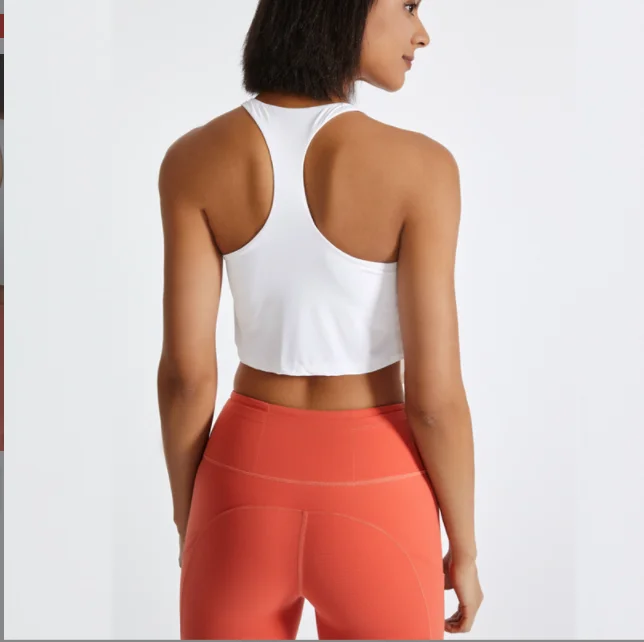 European and American nude sports underwear fitness vest tight Yoga suit suspender I-TOP set