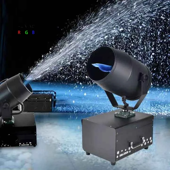 Snow Spraying Machine Moving Head Remote Control Stage Effect Artificial Snow Maker Machine for Christmas Party Event Stage