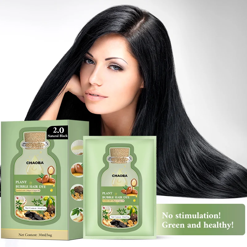 Hot Sale Colorful Hair Dye Shampoo ammonia and ppd free black hair color shampoo