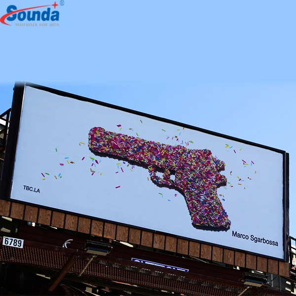 Backlit Billboard Raw Material Flex Banner Rolls Double White PVC Flex Banner