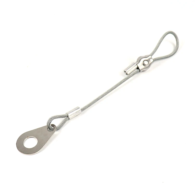 stay wire with locking wire clips/fasten Locking Eyelet Safety cable drill pipe safety clamp whipcheck