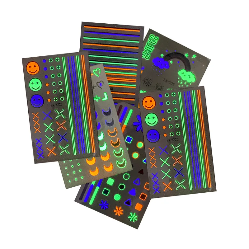 Glow In Dark Anime Cartoons Halloween Luminous Tato Tatoo For Kid Child Waterproof Temporary Tattoo Sticker