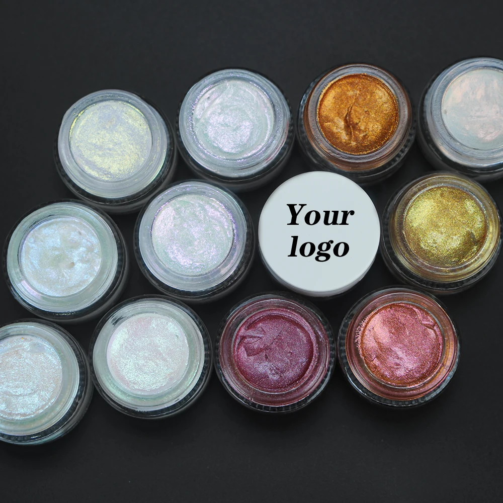 MLM Custom Makeup Jelly Eyeshadow Gel Luminous Cream Bright Highlighter Chromic Rainbow Metallic Shimmer Matte Glitter Eyeshadow