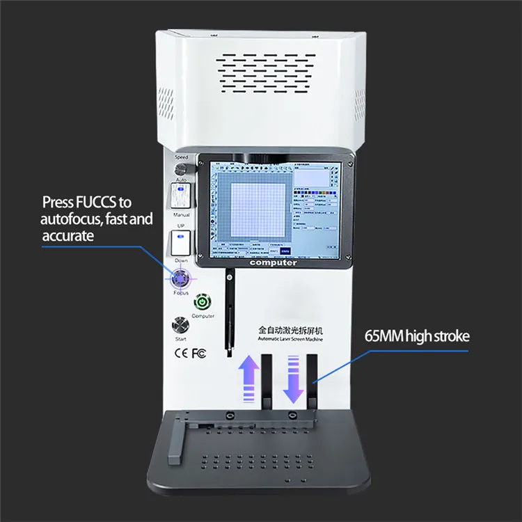 Лазерная резка, гравировка, маркировка, принтер TBK 958B, устройство для удаления заднего стекла для сотового телефона iphone 13, 12, 11