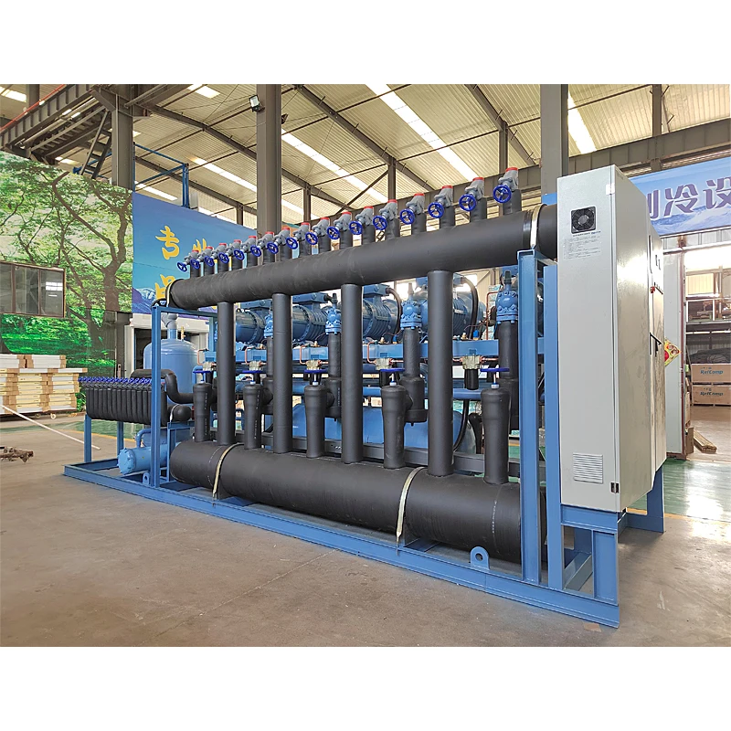 High quality low temperature 5-105HP screw compressor rack unit for sale