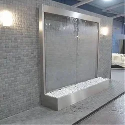Waterfall led light customized stainless steel waterfall indoor waterfall