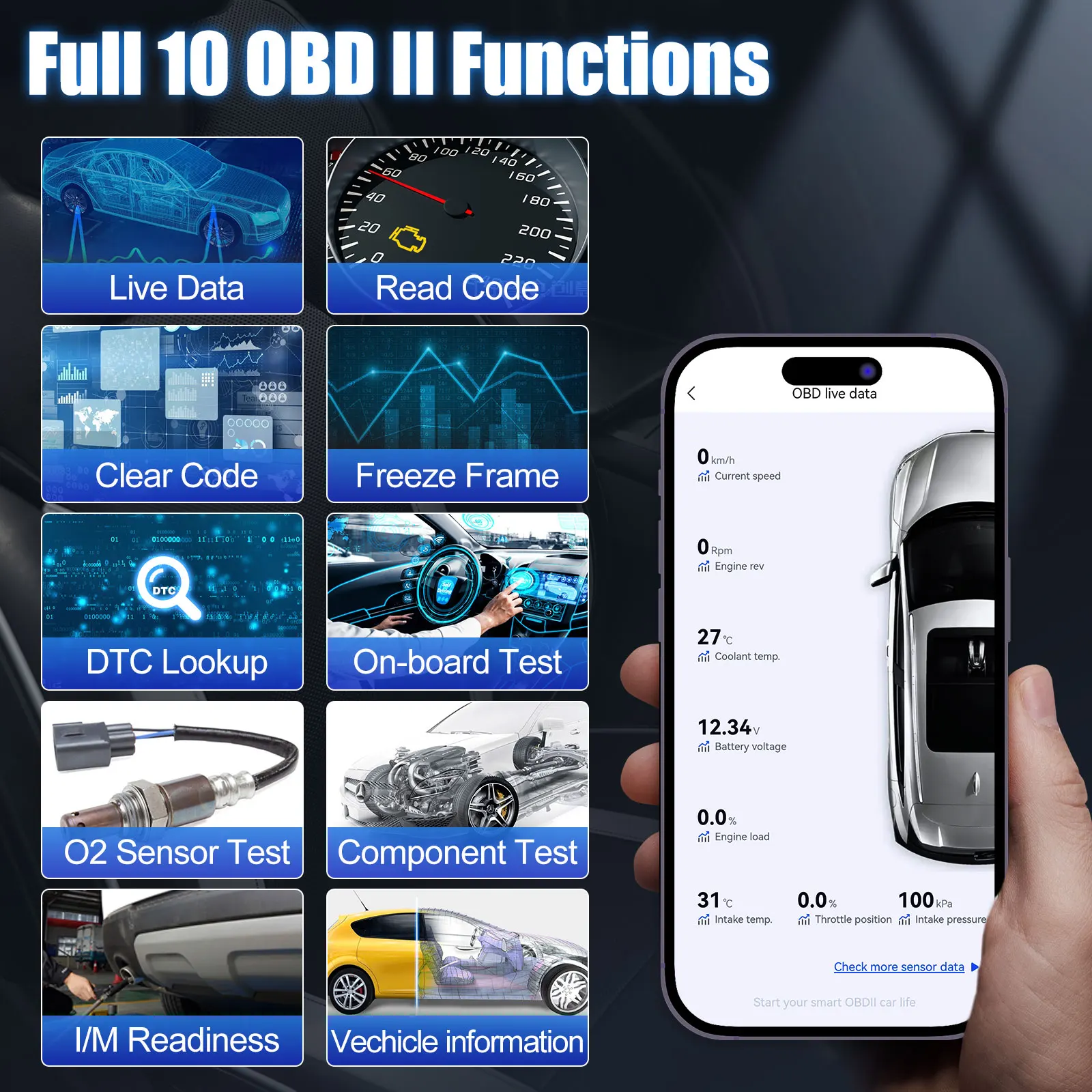 Wholesale XTOOL AD20Pro OBD2 Code Reader Scanner Live Data DTCs Lookup EOBD/OBD2 Support ios/Android OBD2 Scanner for All Cars