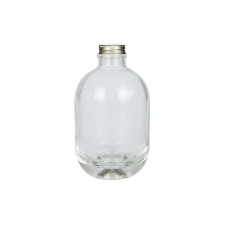 Wholesale Liquor Glass Bottle Supplier Food Grade 750ml Round Glass Bottle for Whiskey Rum Gin