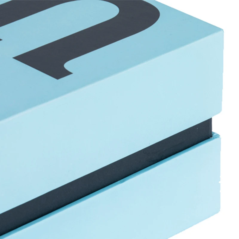 Custom Magnet Lipstick Boxes Flip Cosmetic Gift Set Light Blue Packaging Box Gift & Craft,gift Packaging Kraft Paper Recyclable