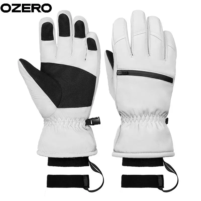 OZERO Mitten Sports Waterproof Private Logo Polyester Nylon Touch Screen Ski Jumping Gloves