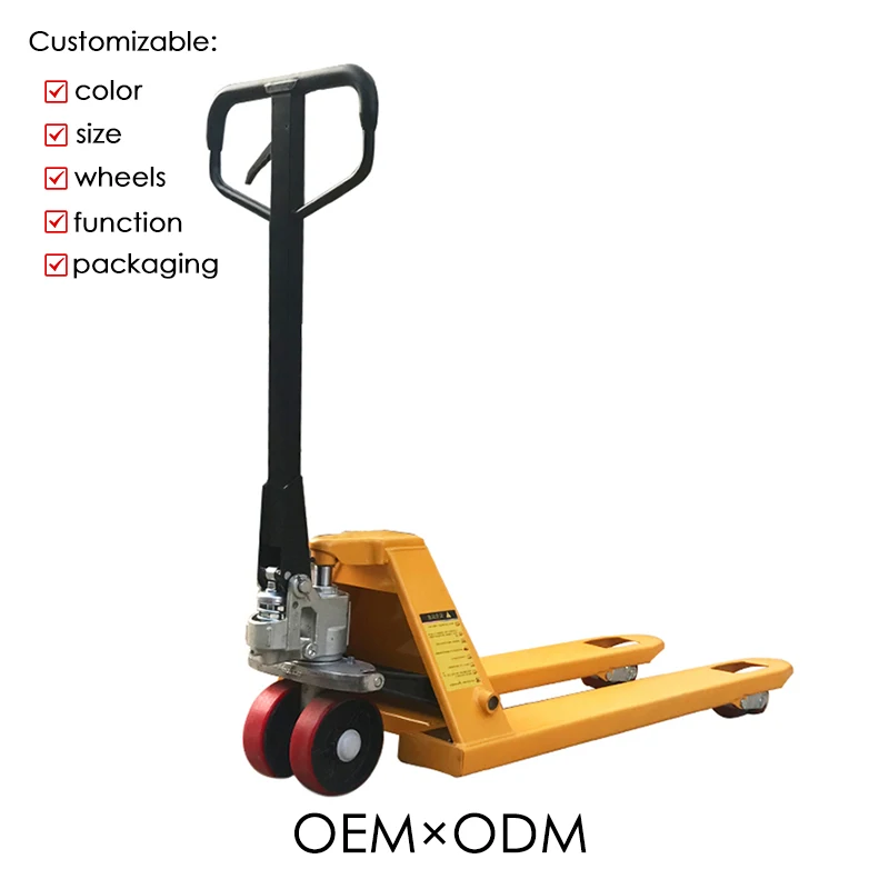 wholesale hand hydraulic pallet trucks 2ton 3ton 5ton handling equipment with nylon/rubber wheel hand pallet jacks