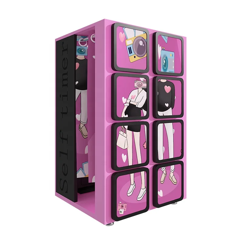 Low Cost Make Money Fast Self Service Touch Screen Instant Camera Photo Booth Vending Machine With  Kiosk
