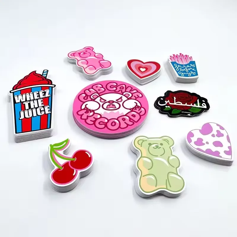 UV Resistant Waterproof Durable White Vinyl PVC Self-Adhesive Die Cut Custom Logo Sticker Customizable Adhesive Stickers