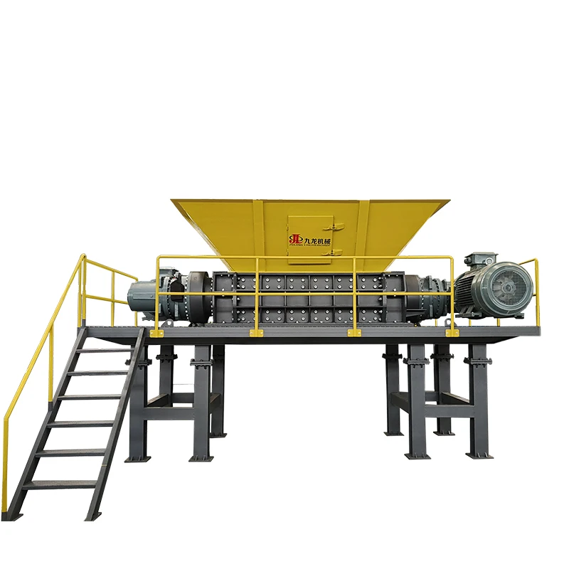 Dual shaft shredder scrap steel bar shredder waste metal container drum twin shaft shredder