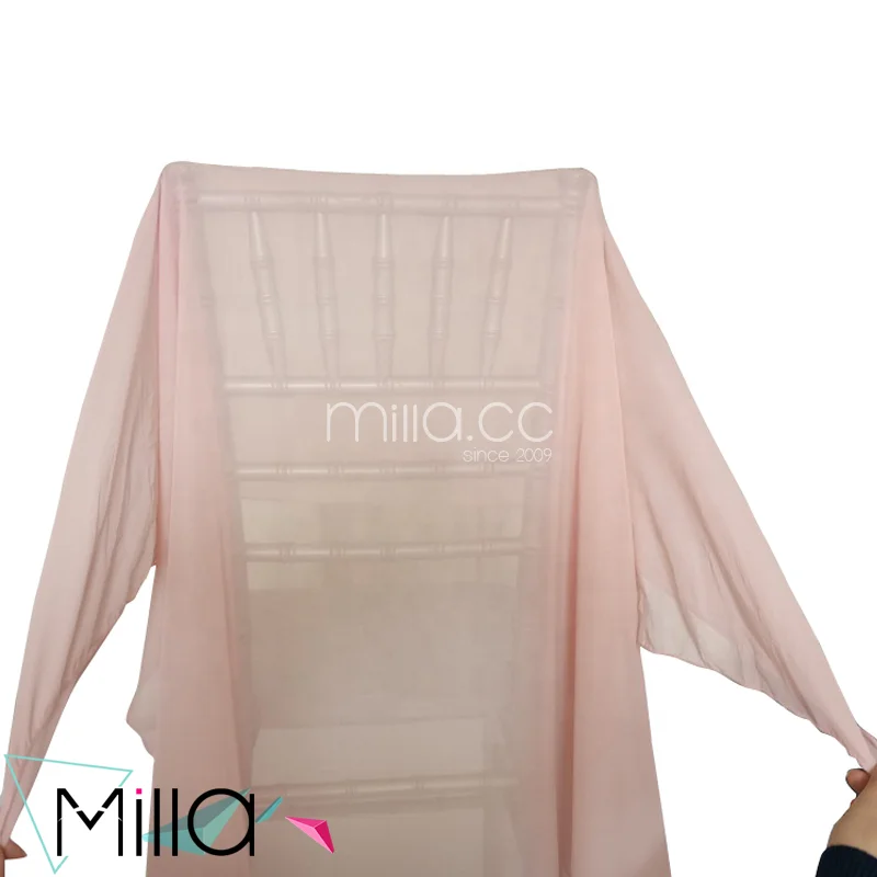 Шифоновый чехол на стул с поясом и капюшоном для свадьбы